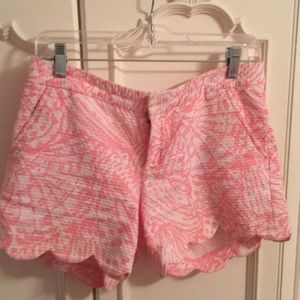 Lilly Pulitzer Pink Scalloped Shorts